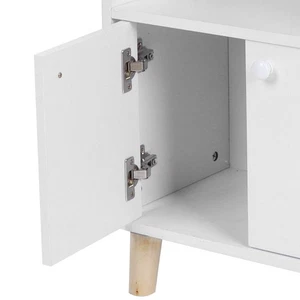 Mueble de piso de madera multifunción con 2 estantes para almacenamiento de baño - Imagen 1 de 12