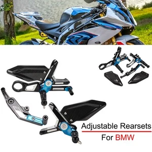 Juego de estriberas traseras para BMW S1000RR M1000RR Kit de reposapiés ajustable negro - Imagen 1 de 15
