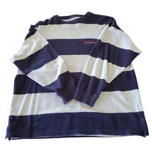 Chaps Ralph Lauren Size XL Striped Black & White Pullover Shirt 100% Cotton - Picture 1 of 6