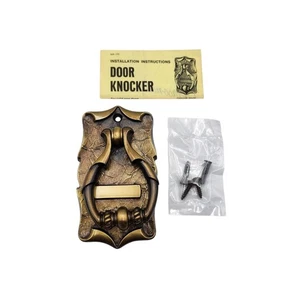 Vintage Amerock Carriage House bronzefarben Metall 5x2,75" Türklopfer 1970er offene Box - Bild 1 von 6