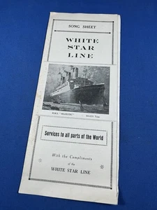 C.1931 WHITE STAR R.M.S. Majestic SONG SHEET Pamphlet  8 7/8" x 3 3/4"  67 Songs - Picture 1 of 10