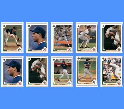 Boston Red Sox - Lote de 10 cartas - Wade Boggs, Mike Marshall - 1991 Upper Deck Foto 1 de 4