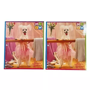 Vintage Raymond Geddes 1997 Meow & Woofers 2-Pocket Folder Dogs Poodle 2 Pack - Picture 1 of 8