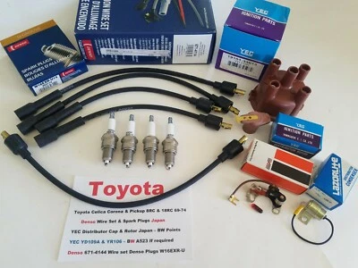 Toyota 8RC y 18RC Eng. Celica - Corona - Kit de encendido Hilux con 4 enchufes y cables Foto 1 de 4