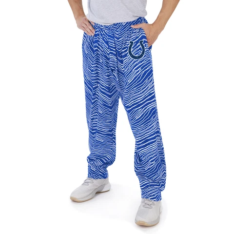 Zubaz NFL Men's Indianapolis Colts Zebra Outline Print Comfy Pants Cover