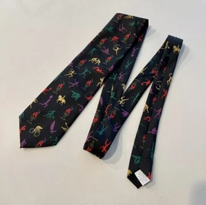 Olympic Game Collection Ralph Marlin Tie Atlanta USA Made Pictogram Vtg 1996 Y2K - Picture 1 of 6