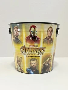 Marvel Avengers Infinity War Kunststoff Promo Popcorn Eimer 2018 rund gelb - Bild 1 von 9