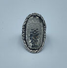 • John Hardy Sterling Silver Classic Chain Collection Hammered Ring Size 7