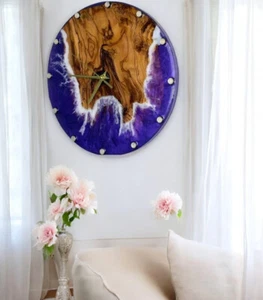 Reloj colgante de pared 15" Ocean Wave para oficina y sala de estar pared decoración del hogar regalos - Imagen 1 de 8
