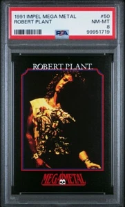 Tarjeta Impel Mega Metal Robert Plant 1991 #50 PSA 8 casi nueva/como nueva LED Zeppelin - Imagen 1 de 2