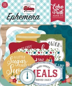 Echo Park - Farmer's Market - Ephemera 33/pk Die Cuts Pieces - Imagen 1 de 2