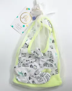 Oh Joy! Baby 3-teiliges Geschenkset Mütze, Lätzchen & Stiefeletten Einheitsgröße weiß - Bild 1 von 4