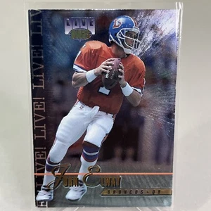Tarjeta clásica de 5 John Elway 1995 imágenes en vivo de colección de los Denver Broncos NFL fútbol americano - Imagen 1 de 4