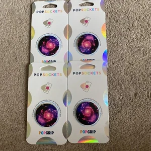 Four (4) New PopSockets PopGrip Cell Phone Grip & Stand - Spiral Galaxy P68 - Picture 1 of 1