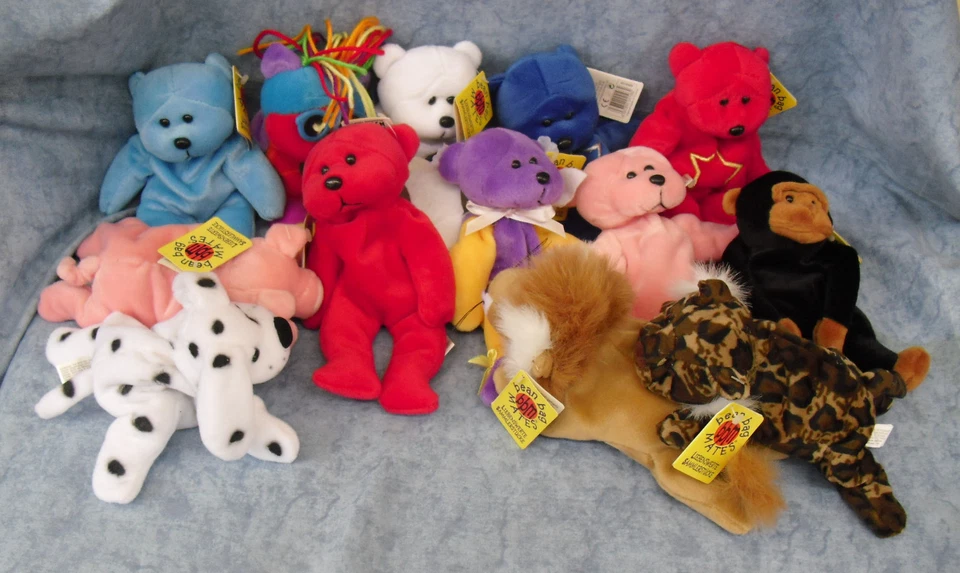 W-F-L Bean Bag Mates BBM Stofftier Beanie Teddy Löwe  Auswahl - Bild 1 von 1