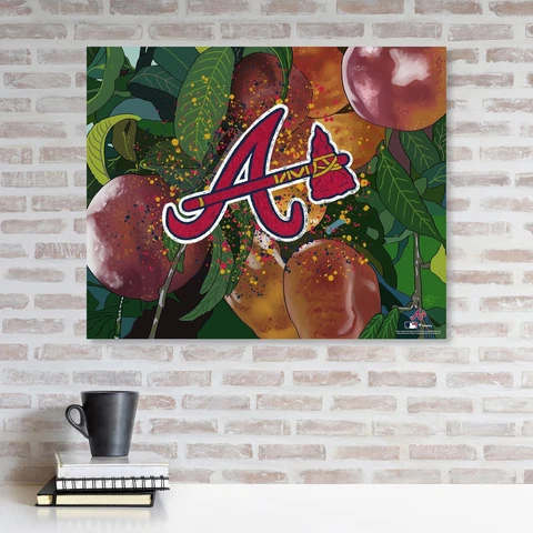 Braves Unsigned Stretched 20x24 Canvas Giclee Print-Designed/Maz Adams Cover