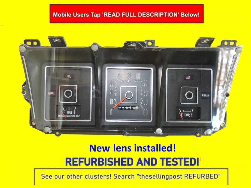 1973 年福特卡车野马厢厢式货车速度计集群翻新测试 LEDS — 第 1/4 张图片