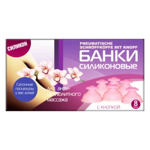 Silikon Schröpfköpfe Schröpfe mit Knopf  Anti Cellulite Vakuum Massage - Bild 1 von 1