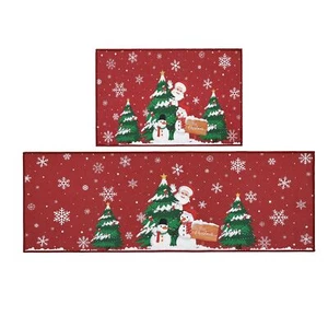 Christmas Kitchen Mat Set of 2 Non Slip Doormats Welcome Mats for Front Door ... - Picture 1 of 9