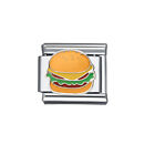 Fashion Food Snacks Burger Fries Italian Link Bracelet Stainless Steel Jewelry