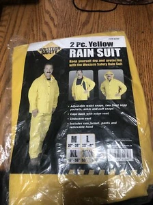 Traje de Lluvia Western Safety 2 Piezas Amarillo Talla XXL 56"-64! - Imagen 1 de 5