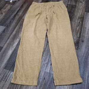 Vintage Mens Bills Khakis Corduroy Pleated Pants Beige 36x31 - Picture 1 of 16
