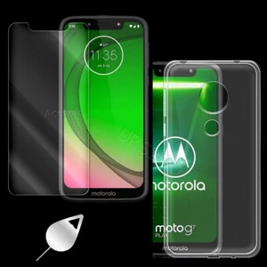 Heavy-Duty Tempered Glass Screen Protector + TPU Case for Motorola MOTO G7 Play - Photo 1 sur 1