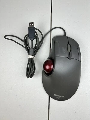 Microsoft Trackball Optical 1.0 Trackball Mouse X05-87475 USB Wired READ - Image 1 of 4