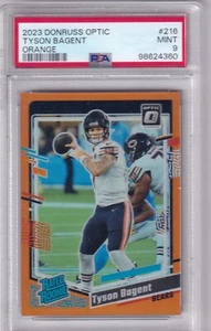 2023 Panini Donruss Optic NFL No. 216 Tyson Bagent Rookie Orange 210/249 PSA 9 - Bild 1 von 2