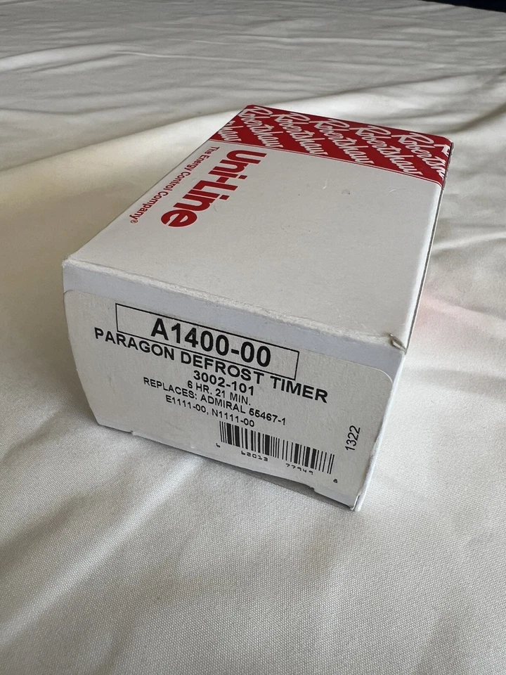 Paragon A140000 Defrost Timer 120v 6 Cycles 21 Min