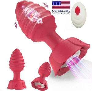 Sex Toys for Women Thrusting Anal Vibrator Prostate Massager Anal Butt Plug Red - Picture 1 of 7
