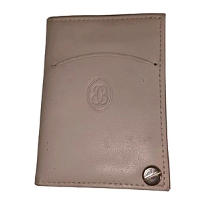Estuche para tarjetas de abanico de cuero genuino Buxton, marfil - Imagen 1 de 3