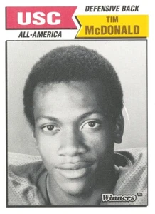 Trojani VINCITORI 1988 Tim McDonald XRC 49ERS CARDINALS USC - Foto 1 di 1