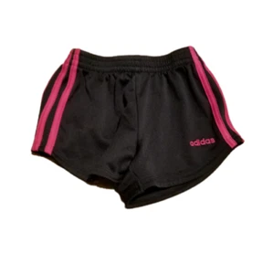 Adidas Youth Girl's Striped Running Shorts | Black Pink Large(12-14) NWT - Picture 1 of 2