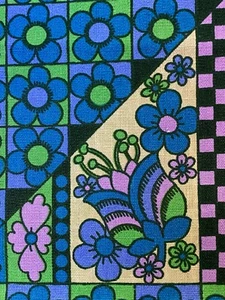 Vintage 1960s 70s Heals Tudor Row Fabric Hazel Canning - Unused - Picture 1 of 4