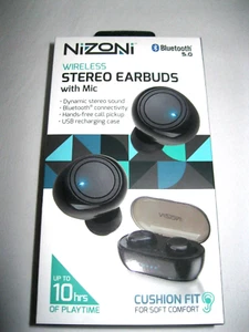 BRAND NEW Nizoni Wireless Stereo Earbuds W/microphone, Bluetooth EAR BUDS - Picture 1 of 2