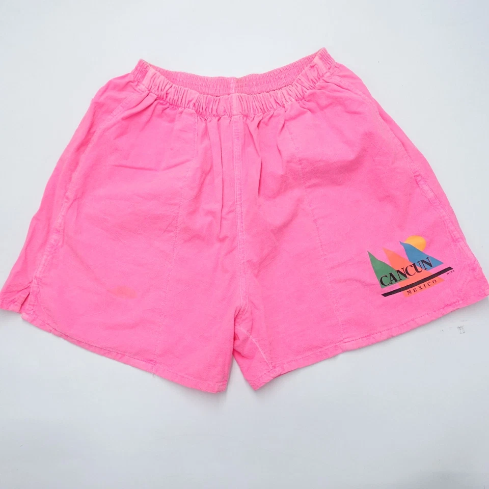 Шорты мужские Cancun Mexico розовые стандартного покроя эластичные на талии без застежек купальный костюм - Изображение 1 из 4