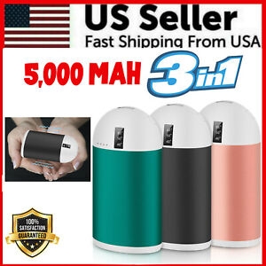 Rechargeable Hand Warmer 5000mAh USB Heater Power Bank Electric Pocket Warmers