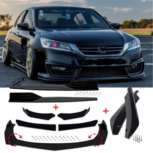 Coupe Sedan Car Front Bumper Lip Spoiler Splitter Body Kit Blk For HONDA ACCORD - Picture 1 of 13