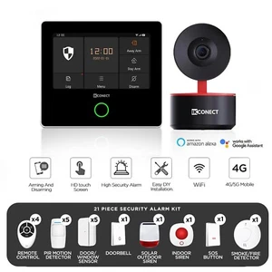 Wireless Security Alarm System Kit Home Office WIFI Burglar Intruder Fire Alexa - Picture 1 of 24