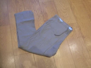 M & S MENS REGULAR FIT CASUAL LINEN BLEND TROUSERS - LIGHT GREY - W38 L29 - BNWT - Picture 1 of 7