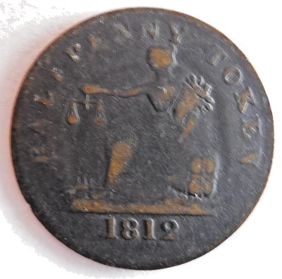 1812 UPPER CANADA 1/2 PENNY -  HIGH VALUE RARE Coin - Lot #N15 - Image 1 of 2