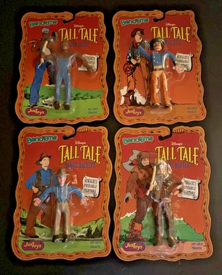 Disney's Tall Tale Bend'Ems Dobrável Poseable JusToys Figuras Conjunto Completo Raro! - Imagem 1 de 2