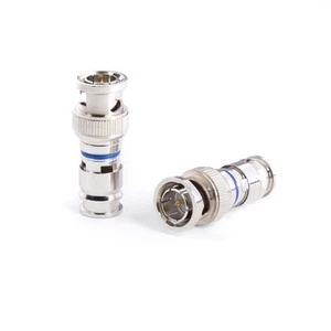 BNC Compression Connector | for RG59 Coaxial Cable - Male, SDI, CCTV | 25 Pack - Picture 1 of 9