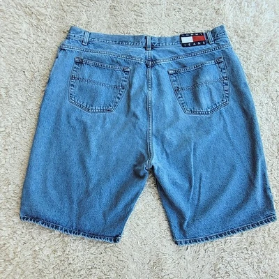 De Colección Tommy Hilfiger Años 90 Y2K Denim Jean Pantalones Cortos Para Hombre 42 Hip Hop Ropa de Calle Logo  Foto 1 de 4