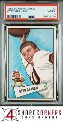 1952 BOWMAN LARGE #2 OTTO GRAHAM BROWNS HOF PSA 4 - Image 1 of 4