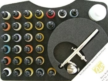 (VAL71172) - AV Vallejo Model Air 17ml - Basic Colours & Airbrush Set - Imagen 1 de 1