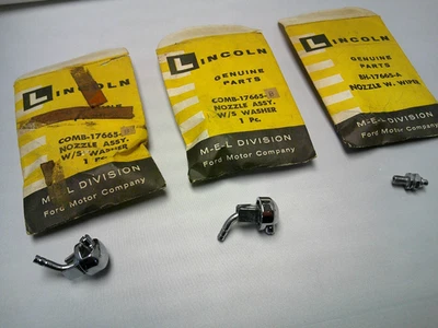 Nuevo de Lote Original 1959 1960 Lincoln Mercury Limpiaparabrisas Boquillas Piezas C0MB-17665-B Foto 1 de 4