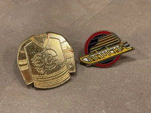 Vintage Vancouver Canucks NHL Hockey Sports Logo Pin lot of 2 - Picture 1 of 10
