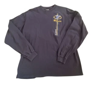 NHL St. Louis Blues Adult Crew Neck Long Sleeve T-Shirt-Navy Blue-Size L-GUC - Picture 1 of 6